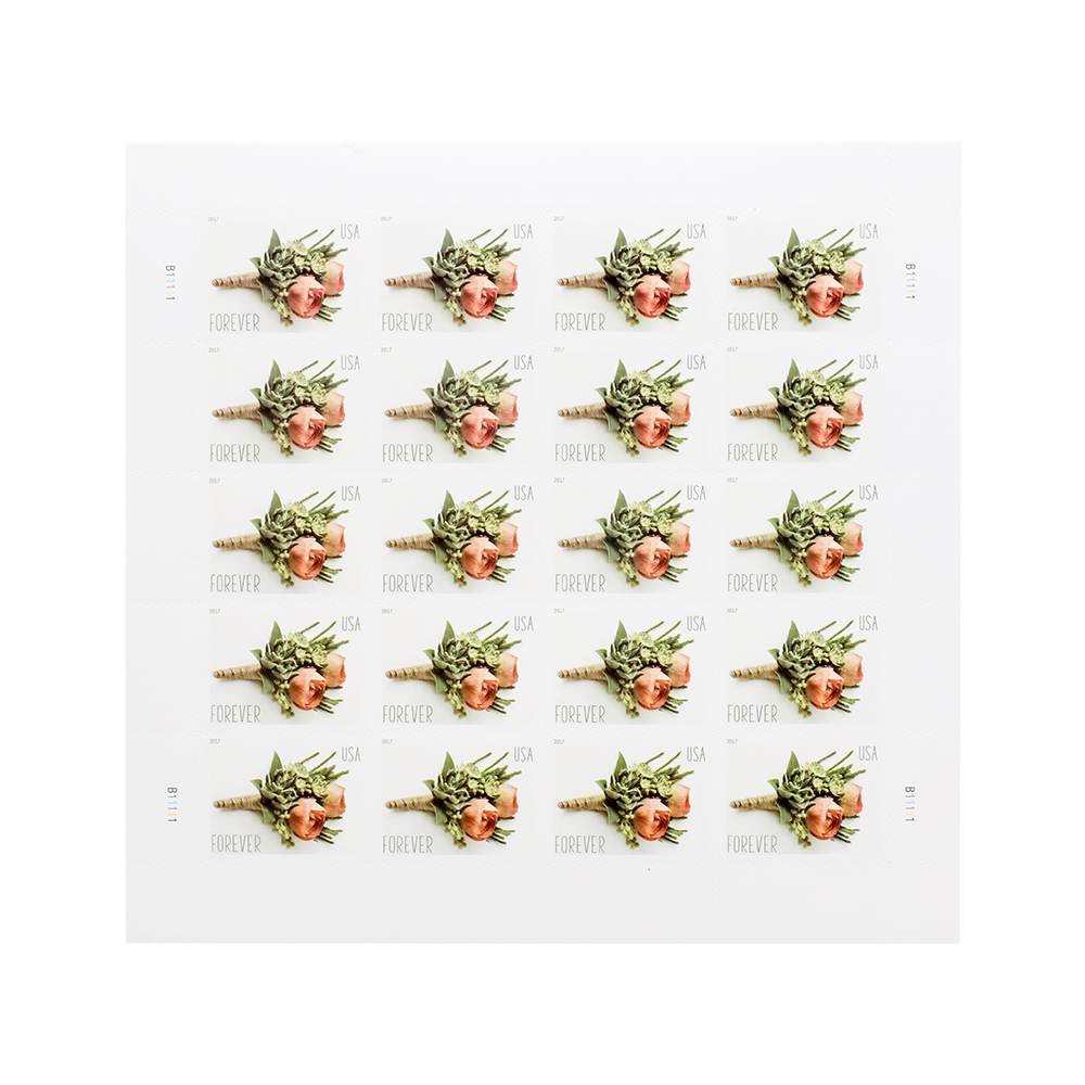 2017 First-Class Forever Stamp - Wedding Series: Celebration Boutonniere