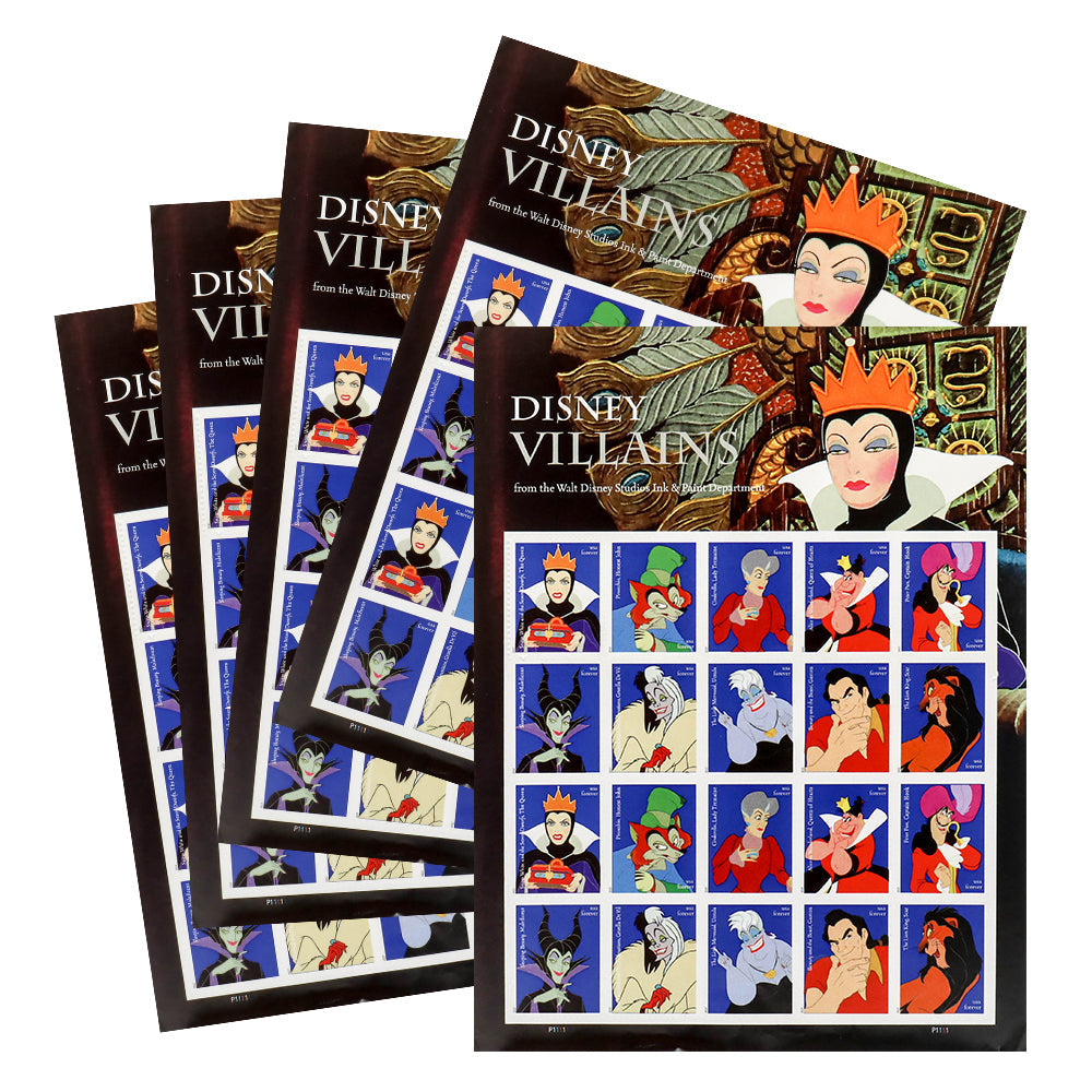 2017 Walt Disney Villains Forever First Class Postage Stamps
